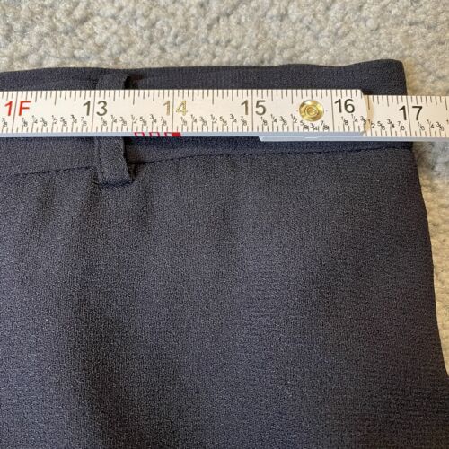 Vtg 70s Liz Claiborne Dress Pants Women’s 16 Blue Slinky Hi-Rise Straight Lined - Picture 4 of 12
