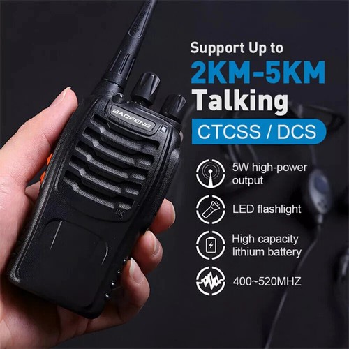 2 * Baofeng Walkie Talkie BF-88E Radiotelefony Zestaw radiotelefonów ręcznych 16 kanałów 5KM - Zdjęcie 12 z 23