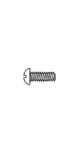 8-32 x 5/8" Round Head Screw Slotted Polypropylene Fastener PS12080