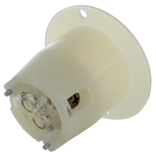 20A 125V NEMA 5-20R 3-Prong White/Clear Flanged Outlet Assembly by AC WORKS® - Picture 5 of 5