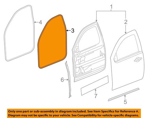 GM OEM Front Door-Weatherstrip Weather Strip Seal Left 23286279 - 第 1/2 張圖片