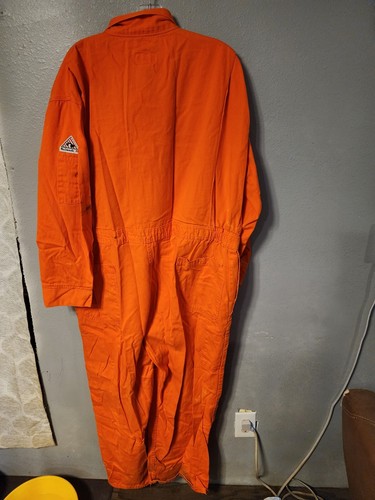 2 Pr Mens Bulwark FR Work Coveralls FR Orange 52-Reg & 52 L Gray - Picture 8 of 13