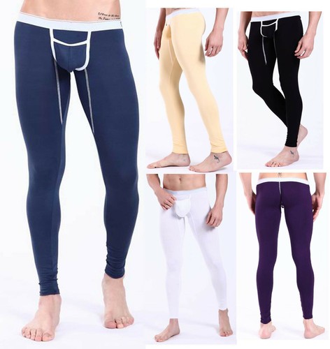 NEU Sexy Herren Unterhose Modal Dünn Thermo Unterwäsche Slim Fit Lange Unterhosen S~L - Bild 1 von 6
