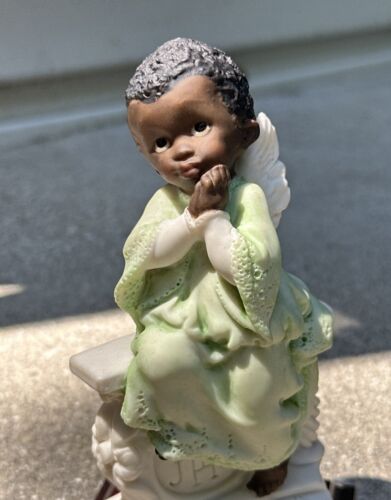 De colección. Precioso Giuseppe Armani Uno de Armanis Pequeños Tesoros Pequeño Ángel Negro - Imagen 20 de 20