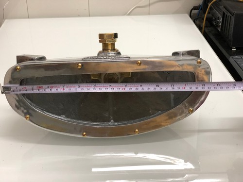 Glänzende Innen/Außen poliertes Aluminium Vintage Dreieck Wand Lampe Leuchte - Bild 16 von 17