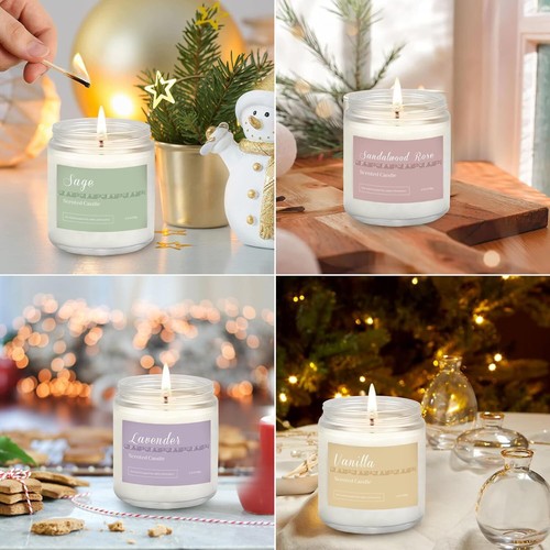 6 Pack Candles for Home Scented Aromatherapy Candles Gifts Set for Women, Lavend - Picture 5 of 8