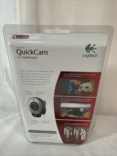 Logitech QuickCam for Notebooks Silver Built In Microphone Factory Sealed  - Picture 3 of 3