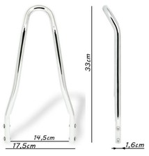 Schienalino Sissy Bar Cromato Universale Moto Custom Harley Bobber Chopper