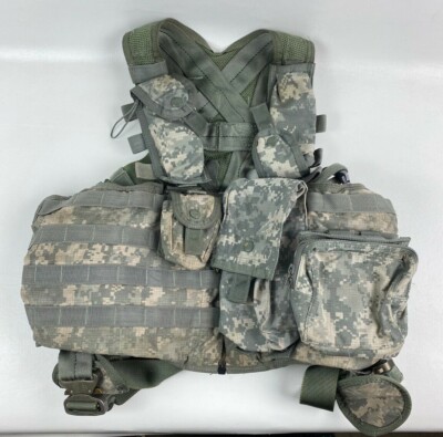US Army Air Warrior ACU PSGC Carrier Vest Harness w/ Pouches