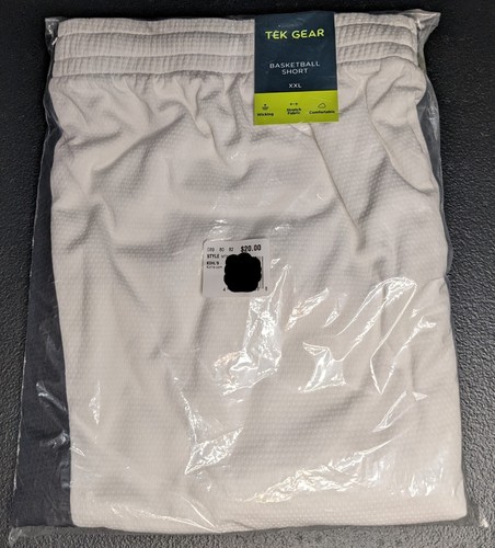 Tek Gear® Basketball Shorts 2XL White/Black - Picture 10 of 12