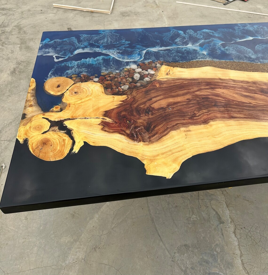Custom Order Ocean Epoxy Table, Dining Room Resin Table ,Kitchen