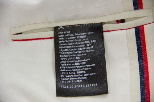 Scotch & Soda Maison Scotch gestreifter Kurzarm-Blazer aus Baumwolle GR. S - Bild 11 von 12