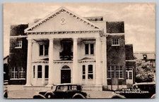 Elk's Club. South Norwalk, Connecticut Postcard. Vintage Car