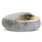 Cuccia Letto per gatti e cani Shaggy Fluffy Grigio Diametro : 50 - 60 - 70 cm