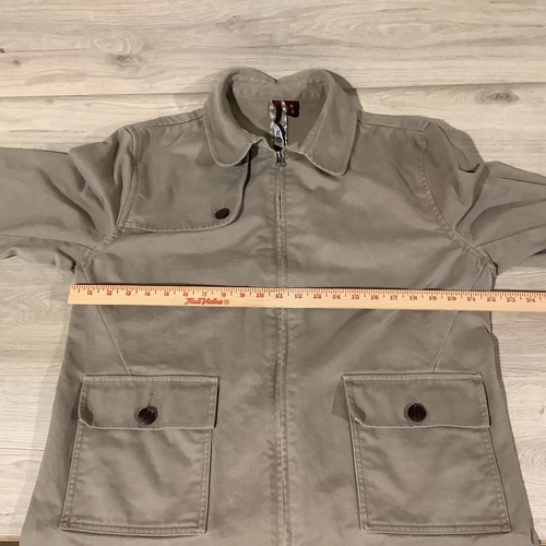 VTG Rare "STOCK" Jacket Women XL Chore Barn Work Coat Canvas Unlined Pocket Brwn - Picture 10 of 11