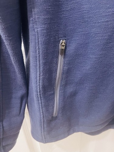 L.L. Bean Jacket Womens Size M Blue Herringbone Full Zip Performance UPF 50 Hike - Picture 5 of 6
