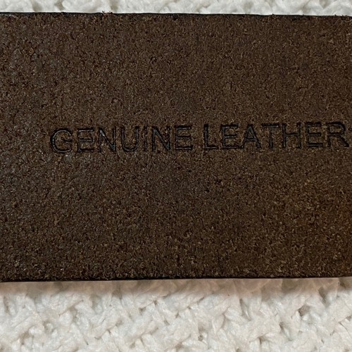 Mens Fossil Brown Leather Belt Size 36 Brass Buckle - Picture 9 of 10