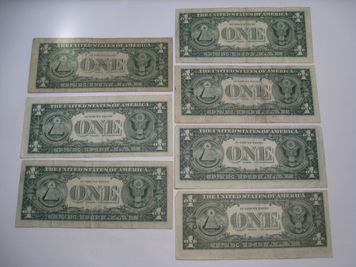ERROR Notes: 7 Off-Center FRN notes 1969 to 1988 Circulated. #29 - Picture 6 of 11