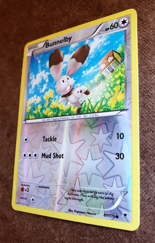 Pokémon TCG 2014 Bunnelby XY Phantom Force (PHF) holograma inverso común 87/119 NP - Imagen 6 de 13