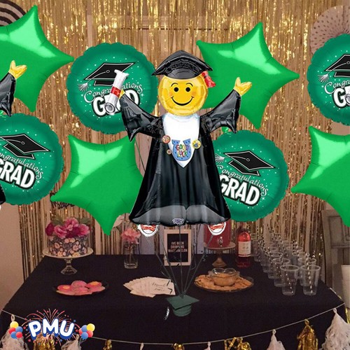 PMU Graduation Jumping Smiley Grad Balloon Bouquet (5/Pkg) Pkg/1 - Imagen 22 de 89
