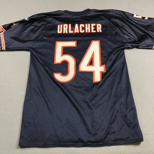 VINTAGE Chicago Bears Jersey Mens Medium Blue Reebok Brian Urlacher #54 Y2K - Afbeelding 6 van 9