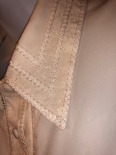 Beautiful Claudia Richard Embroidered Cream Colored Blouse Top Shirt Sz 14 - Picture 3 of 7