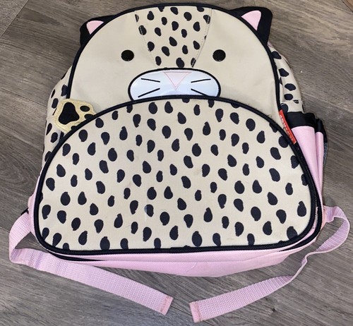 Skip* Hop Brand Zoo Cat Pink Book Lunchie bag Backpack 12 X 11 X 4.5”
