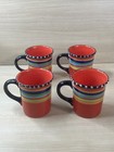 Gibson Elite 4 Pueblos Springs 10 oz Coffee Cups Hand Painted Southwest Fiesta