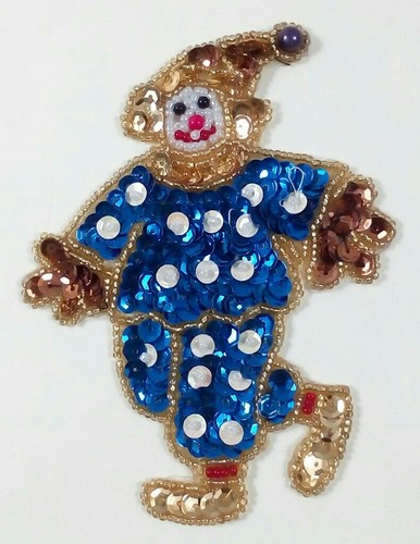 Karla Jordan Kollections CLOWN Sequin Applique removable adhesive VTG 1990s - Picture 1 of 5