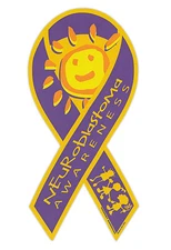 Magnetic Bumper Sticker - Neuroblastoma Awareness - Ribbon Shaped Support Magnet