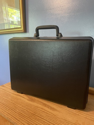 1980s vintage Combination Lock Samsonite Black Hard Case Briefcase Luggage - Picture 11 of 11