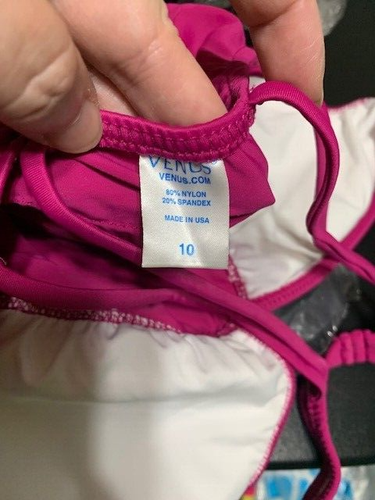 Venus new 2piece Beach Bella swimsuit tankini - top sz 10 - bottom sz 8 - fuscia - Picture 6 of 9
