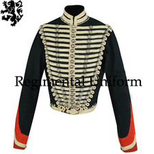 Napoleonic Military Ceremonial Dolman Hussar Jacket Hussar Men Navy Blue Jacket