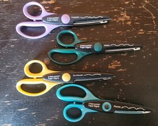Lot of 4 Fiskars Paper Edgers Scissors Sunflower Aztec Pisces Majestic Crafting