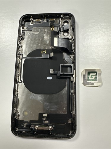 Marco de carcasa trasera de vidrio para Apple iPhone X 100 % OEM gris grado B - Imagen 2 de 2