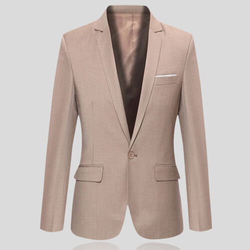 Tuta uomo blazer giacca cappotto top abito lavoro un bottone formale casual ṑ - Foto 8 di 17