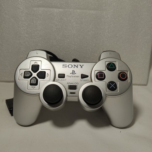 Controller PS2 Silver Originale Sony Playstation 2 Joystick Argento Dualshock 2 - Foto 2 di 9