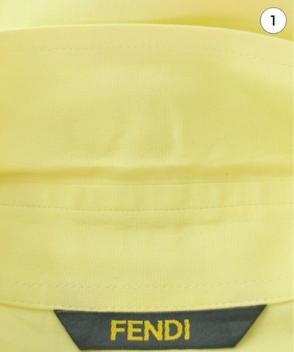 FENDI Casual Shirt Yellow 39(Approx. M) 2200523618043 - Picture 9 of 10