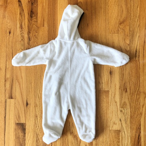 BabiesRUs Infant Size 3-6 Months Faux Fur Snowsuit Bunting SOFT White Black - Picture 4 of 5