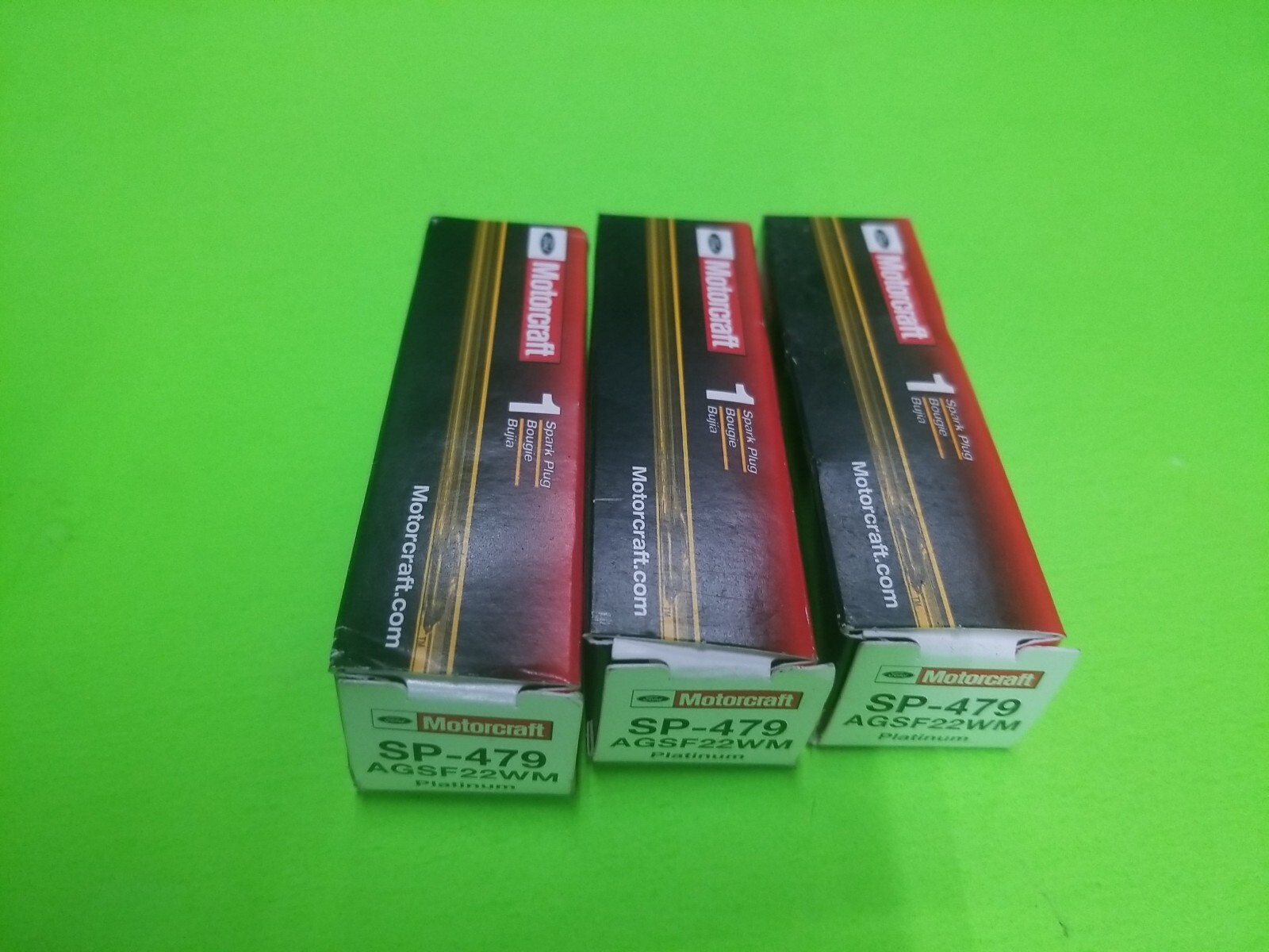 3x MOTORCRAFT SP479 SPARK PLUG AGSF22WM FREE SHIPPING