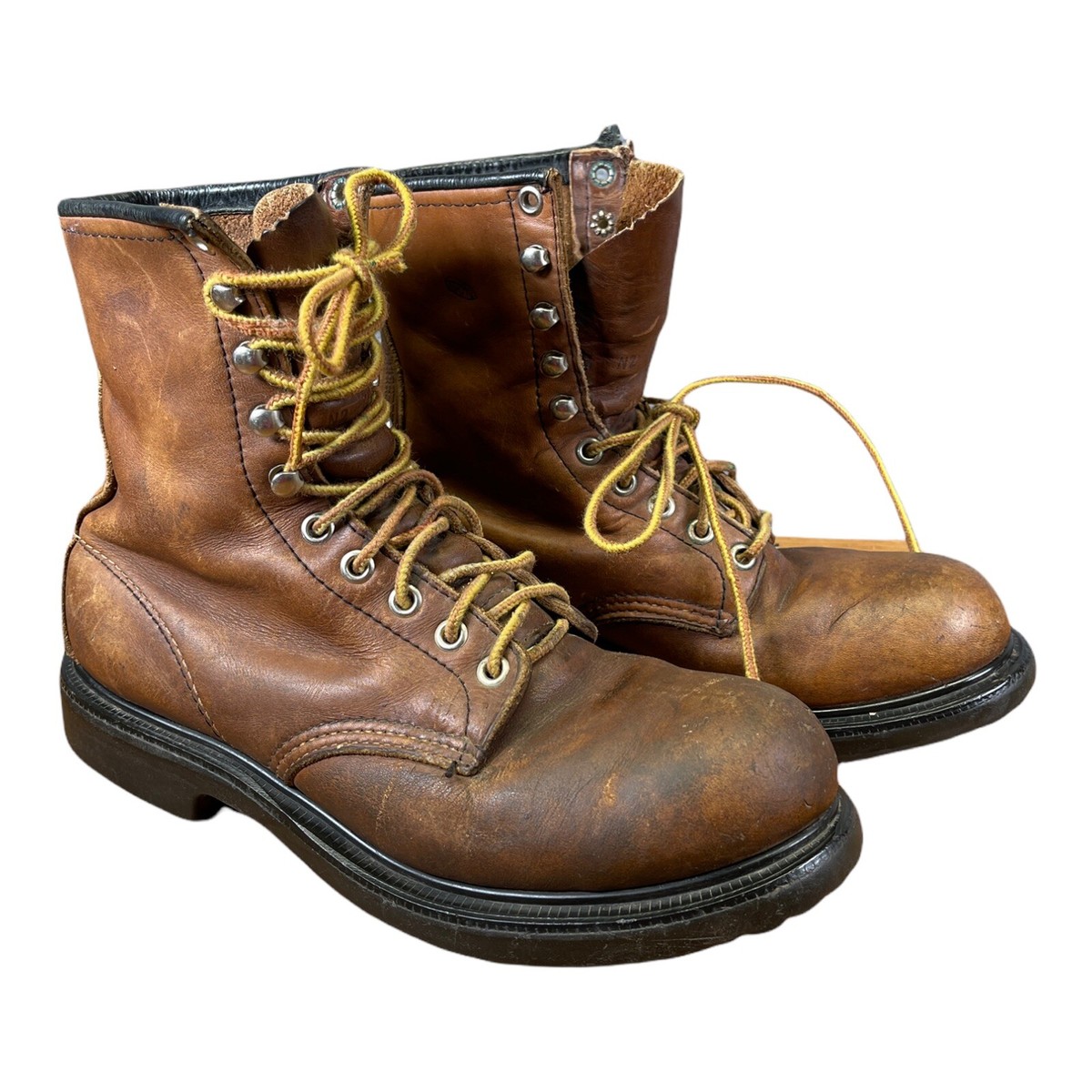 Vintage Red Wing Boots ANSI Z41 PT 83 6 1/2 D Steel Toe BRN | eBay