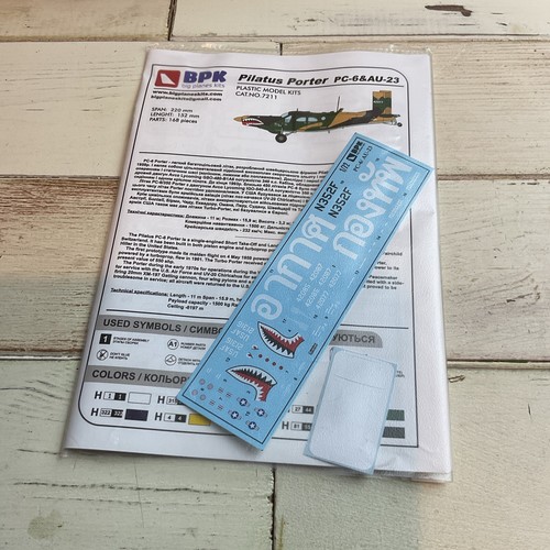 BPK PILATUS PORTER PC-6 / AU-23 #7211, scala 1:72. Raro kit vintage. - Foto 4 di 4