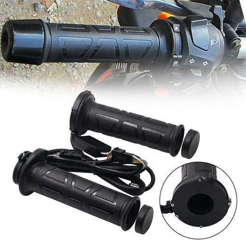 2Pcs 12V Motorcycle Heated Grips Adjustable for Motorbike Scooter Black UK - Picture 4 of 10