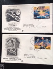 SPACE EXPLORATION APOLLO SOYUZ COMPLETE SET 4 STAMPS 2 1992 PCS CACHET FDCS
