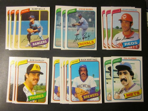 1980 Topps Baseball Pick Choose Finish Your Set( 276- 499) NM, NM/MT - Picture 178 of 197