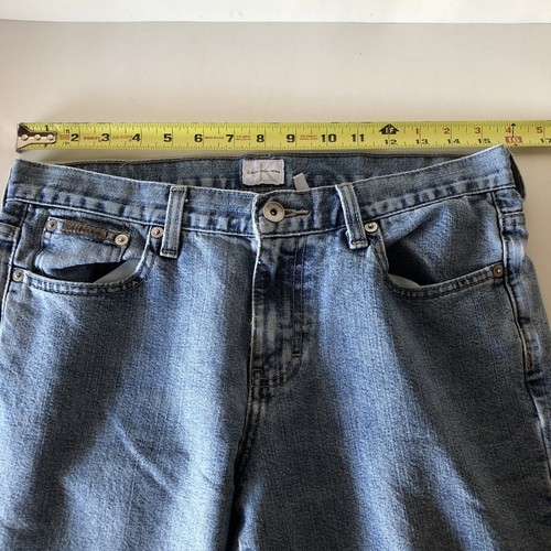 Calvin Klein Jeans Size 28/6 Womens Straight Leg Cuffed Blue Denim Capri - Picture 6 of 10