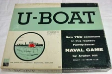 Avalon Hill AH 1959 - U-BOAT : WW2 Submarine Warfare Game (Metal Ships) 1st Ed
