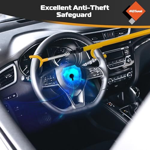 Steering Wheel Lock Anti-Theft Locking Device, Universal Theft Prevention - Picture 6 of 8