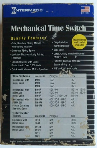 Intermatic Mechanical Time Switch T103 - 120V AC 60 Hz 09114 - Picture 2 of 8