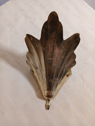 Vintage Solid Brass Wall Pocket Planter Decore Made In India